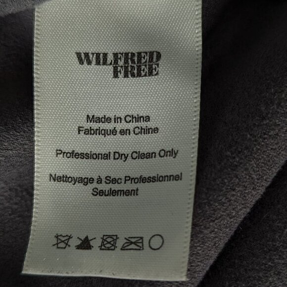 Wilfred Free Grey Nescher Faux Suede Wrap Style Mini Skirt - Picture 4 of 7